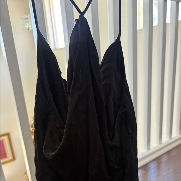 Zara Black Satin Open Back Top - Picture 2 of 4